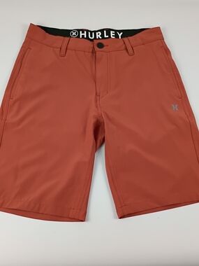 Hurley Men’s Rust Orange Flat Front Performance Shorts